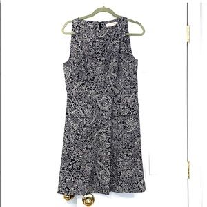 Tory Burch Sleeveless Pattern Black White Dress 8